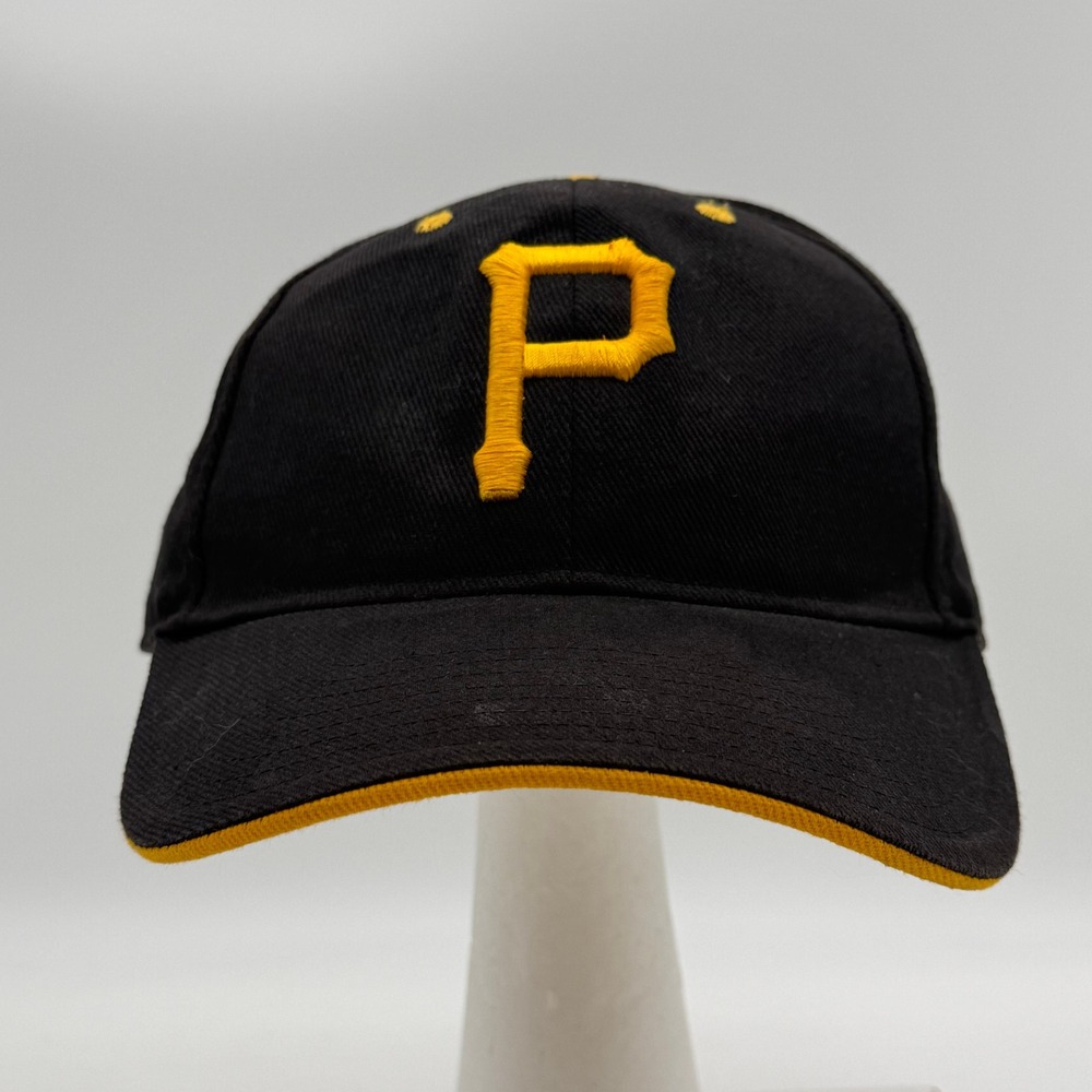 Fan Favorite Pittsburgh Pirates MLB Baseball Hat Black Yellow Adjustable Cap
